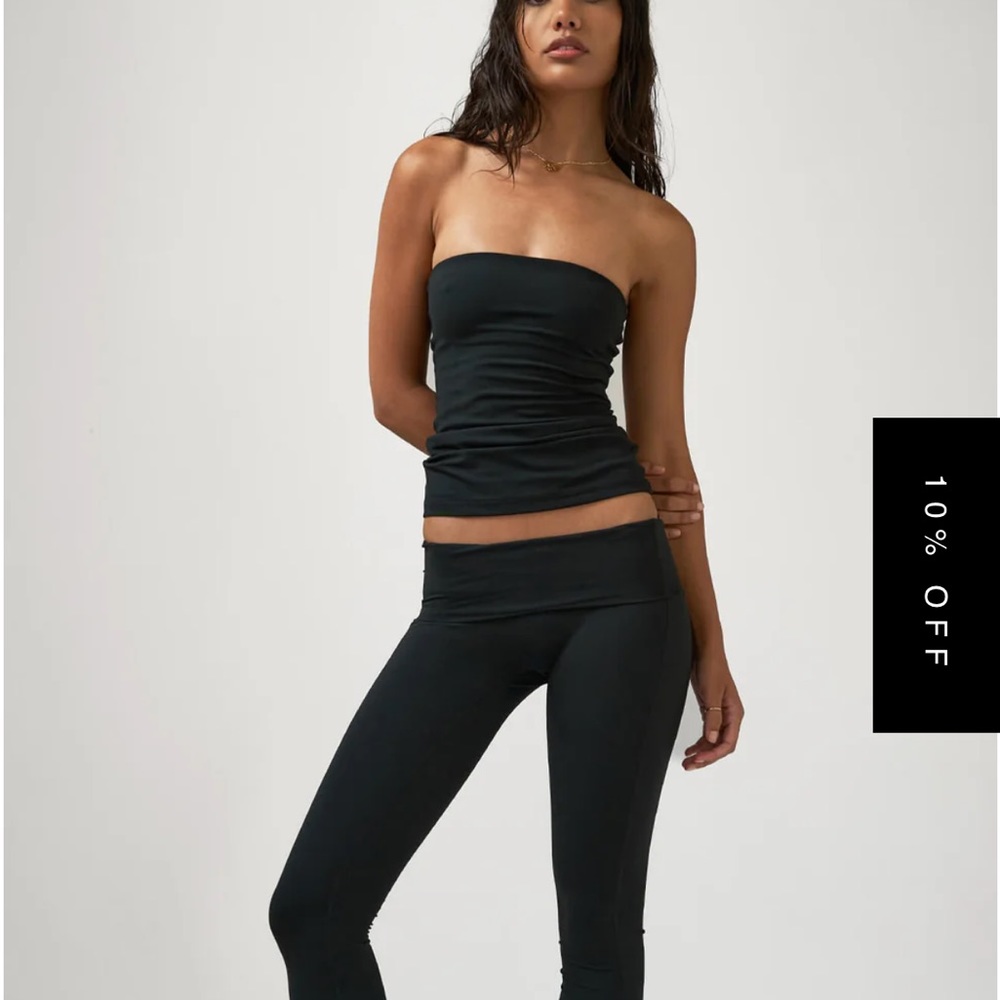 Black Strapless Camisole Top